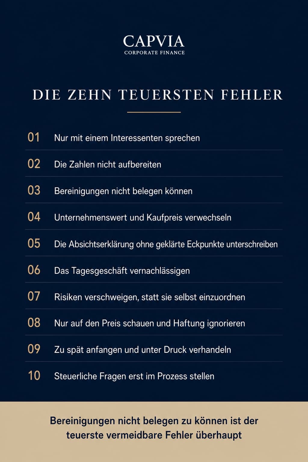 Die zehn teuersten Fehler